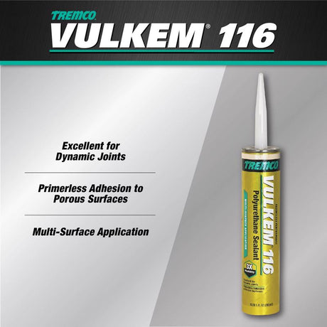 Vulkem 116 Buff Polyurethane Window and Door Caulk Sealant 10.1 fl. oz., Pack of 12