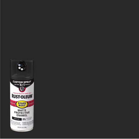 Rust-Oleum Stops Rust Matte Peppercorn Protective Enamel Spray Paint 12 oz, Pack of 6