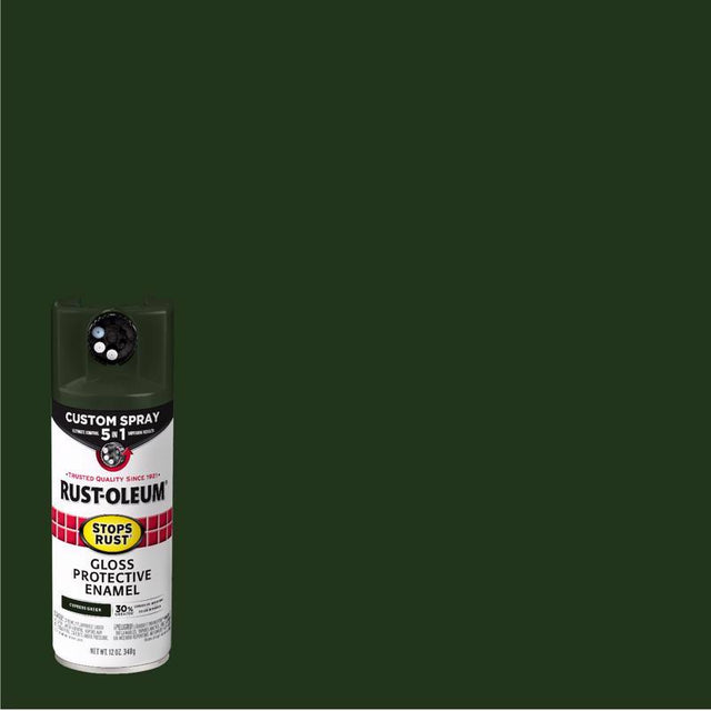 Rust-Oleum Stops Rust Gloss Cypress Green Protective Enamel Spray Paint 12 oz, Pack of 6