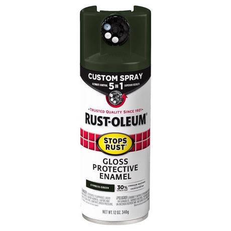 Rust-Oleum Stops Rust Gloss Cypress Green Protective Enamel Spray Paint 12 oz, Pack of 6