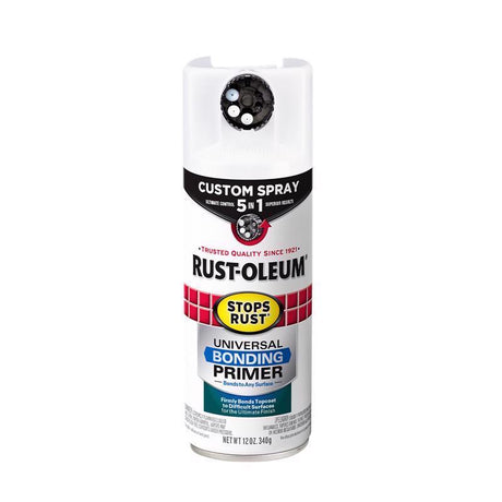Rust-Oleum Stops Rust Custom 5-in-1 Flat White Universal Bonding Primer 12 oz, Pack of 6