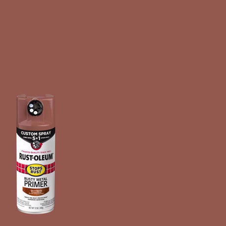 Rust-Oleum Stops Rust Flat Brown Primer Spray 12 oz, Pack of 6