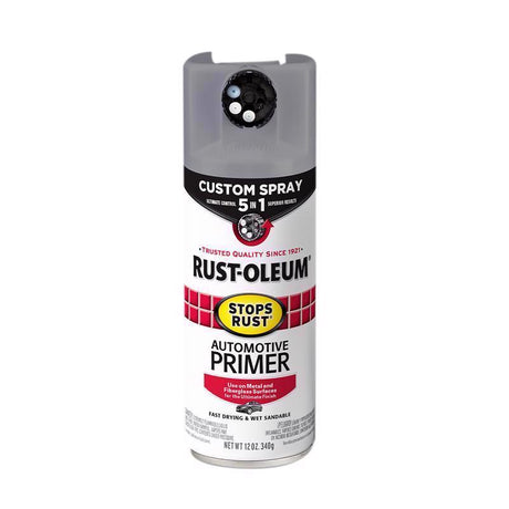 Rust-Oleum Stops Rust Flat Light Gray Primer Spray 12 oz, Pack of 6