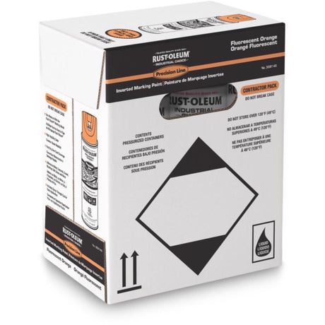 Rust-Oleum Industrial Choice - Contractor Pack(6 pk) Fluorescent Orange Inverted Marking Paint 17 oz