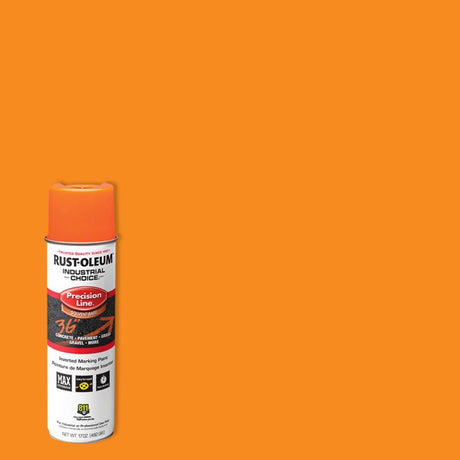 Rust-Oleum Industrial Choice - Contractor Pack(6 pk) Fluorescent Orange Inverted Marking Paint 17 oz