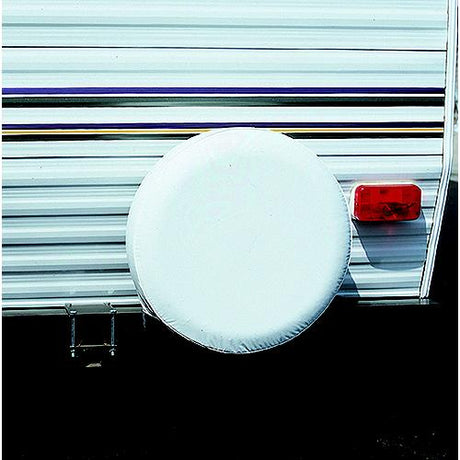 ADCO Vinyl Solid Spare Tire Cover, 29-3/4" Polar White
