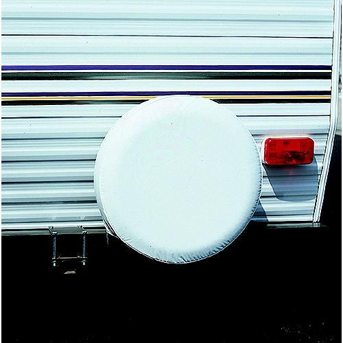 ADCO Vinyl Solid Spare Tire Cover, 29-3/4″ Polar White