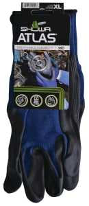 Showa 380XL-09.RT General-Purpose, Lightweight Coated Gloves, XL, 8-21/32 to 10-15/64 in L, Nitrile Foam Coating