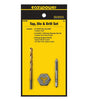 Eazypower 83720 Tap Die and Drill Set, 3-Piece, Tungsten Steel, Titanium Nitride-Coated