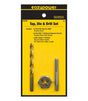 Eazypower 83722 Tap Die and Drill Set, 3-Piece, Tungsten Steel, Titanium Nitride-Coated