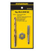 Eazypower 83724 Tap Die and Drill Set, 3-Piece, Tungsten Steel, Titanium