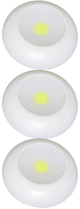Fulcrum 30041-308 Puck Light, AA Battery, 12-Lamp, LED Lamp, 200 Lumens, 3/PK