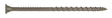 Simpson Strong-Tie Deck-Drive DSVT DSVT4R5LB Deck Screw, #10 Thread, 4 in L, Variable Thread, Ribbed Flat Head, Tan