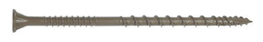 Simpson Strong-Tie Deck-Drive DSVT DSVT4R5LB Deck Screw, #10 Thread, 4 in L, Variable Thread, Ribbed Flat Head, Tan