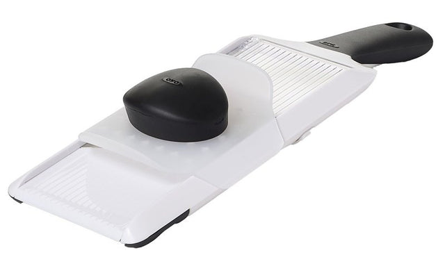 Good Grips 1119100V4 Series Mandoline Slicer, 3-3/4 in L, Stainless Steel Blade, Dishwasher Safe: Yes