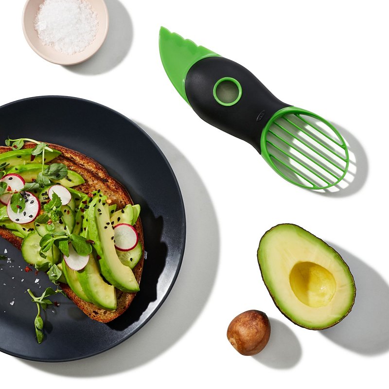Good Grips 1252180 Avocado Slicer, Plastic Blade, Green, Dishwasher Safe