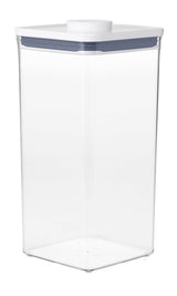 Good Grips POP 11233400 Food Container, 6 qt Capacity, Plastic, Clear, 6-1/2 in L, 6-1/2 in W, 12.6 in H