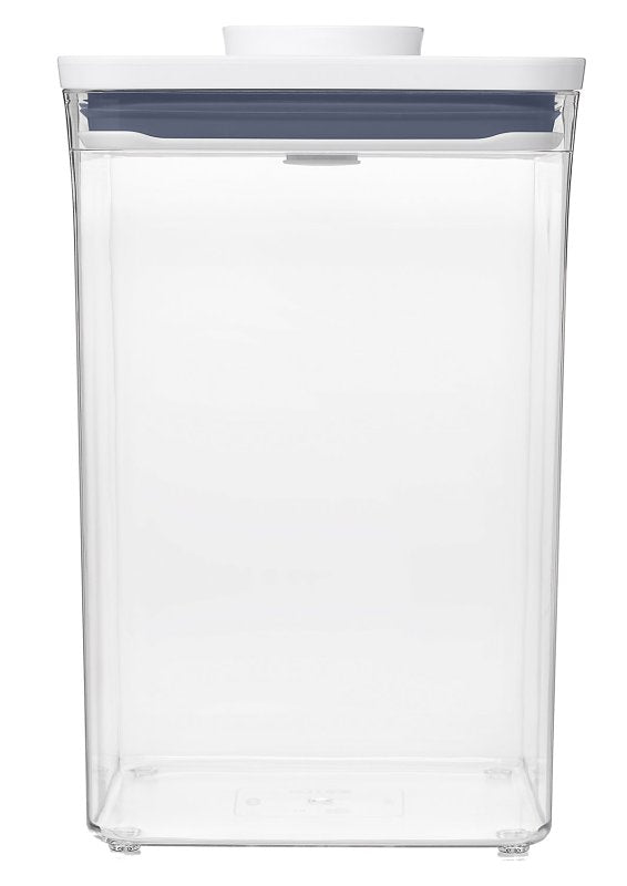 Good Grips POP 11233500 Food Container, 4.4 qt Capacity, Plastic, Clear, 6-1/2 in L, 6-1/2 in W, 9-1/2 in H