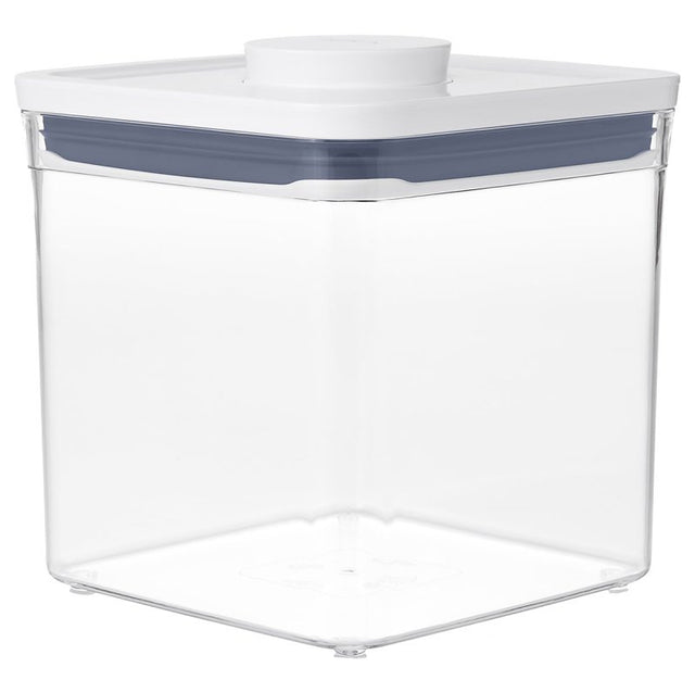Good Grips POP 11233600 Food Container, 2.8 qt Capacity, Plastic, Clear, 6-1/2 in L, 6-1/2 in W, 6.3 in H