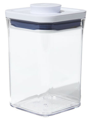Good Grips POP 11234000 Food Container, 1.1 qt Capacity, Plastic, Clear, 4.3 in L, 4.3 in W, 6.3 in H