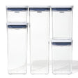 Good Grips 11235900 Series Pop Container Set, Square, Gray, 5/PK
