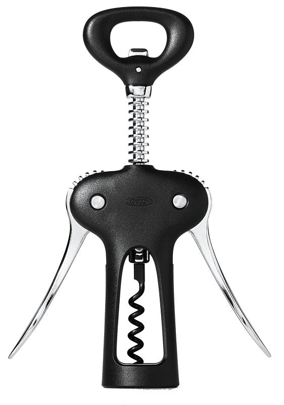Good Grips 11245400 Winged Corkscrew with Bottle Opener, Zinc