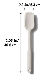 Good Grips 11280600 Spoon Spatula, 2-5/16 in W Blade, 11-3/4 in OAL, Silicone Blade, Black/White