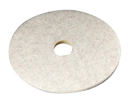 3M Natural Blend 17 in. D Non-Woven Natural/Polyester Fiber Floor Polishing Pad Tan, Pack of 5