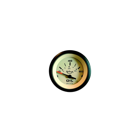 Sierra 59705P Sahara Series 2″ Black & Tan Electric 0-80 PSI Dial Range Oil Pressure Gauge & Requires ″C″ Sender Code