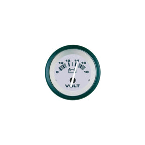 Sierra 61548P Driftwood Series 2″ Black & Gray 8-18 VDC Dial Range Voltmeter Gauge