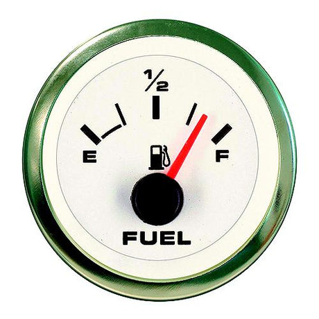 Sierra 62551P White Premier Pro Series 2″ Stainless Steel Fuel Gauge & Requires ″F″ Sender Code