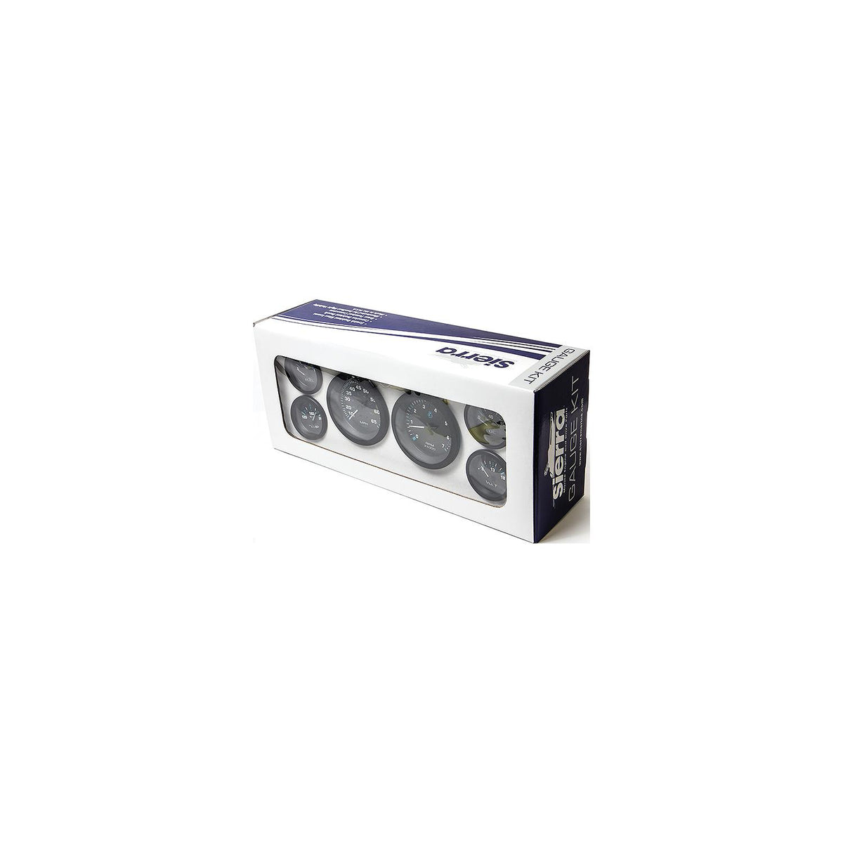 Sierra 68413P Eclipse Series Black Inboard / Sterndrive 6 Set with Tachometer, Speedometer, Voltmeter, Fuel, Water Temperature & Oil Pressure Gauges