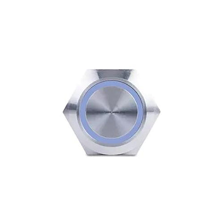 Sierra AV10030B Push-Button Switch, Off/(On), Blue Halo LED