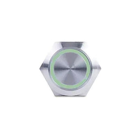 Sierra AV10030G Push-Button Switch, Off/(On), Green Halo LED
