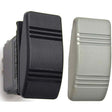 Sierra RK19850TP Contura III Black & Gray Non-Illuminated Waterproof DPDT 6 Blade Terminal Mom On/Off/Mom On Rocker Switch