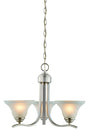 Boston Harbor 1571-3C Chandelier, 120 V, 60 W, 1-Tier, 3-Lamp, A19/CFL Lamp, Metal Fixture