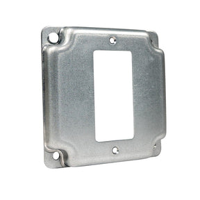 Southwire G1947-U Industrial Exposed Work Cover, 4 in L, 4 in W, Square, 1-Gang, Steel, Galvanized