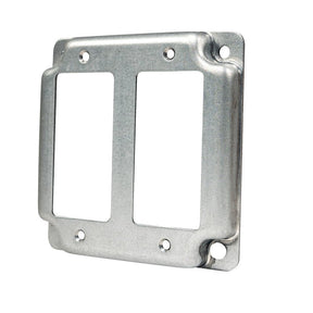 Southwire G1950-U Industrial Exposed Work Cover, 4 in L, 4 in W, Square, 2-Gang, Steel, Silver, Galvanized