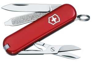 Swiss Army 0.6223-033-X3 Multi-Tool Knife, Drop Point Blade, Polished Blade, Stainless Steel Blade, 7-Blade, Red Handle