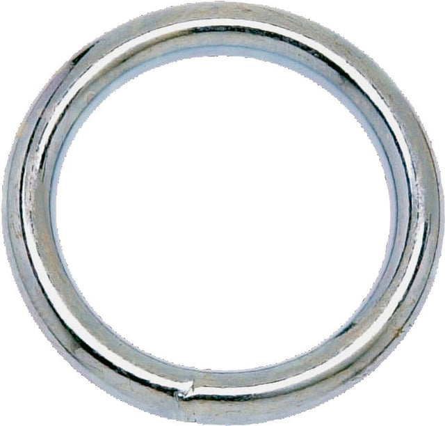 Campbell T7665032 Welded Ring, 200 lb Working Load, 1-1/4 in ID Dia Ring, #7 Chain, 0.18 in Wire, Steel, Nickel-Plated