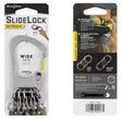 Nite Ize SlideLock KeyRack Series KCK-11-R3 Key Rack Carabiner, #4 Dia Ring, Stainless Steel, Silver