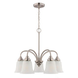 Boston Harbor OG24019 Chandelier, 5-Lamp, LED Lamp, Metal Fixture, Satin Nickel Fixture