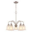 Boston Harbor OG24019 Chandelier, 5-Lamp, LED Lamp, Metal Fixture, Satin Nickel Fixture