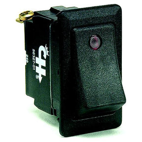 Cole Hersee 5832701BP Weather Resistant Rocker Switch w/Dependent Pilot Lights, On/Off, SPST