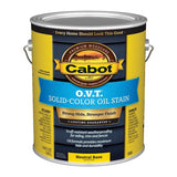 Cabot O.V.T. 140.0006506.007 Oil Stain, Flat, Neutral Base, Liquid, 1 gal, Pack of 4