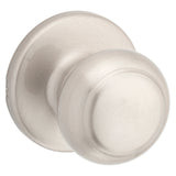 Kwikset 200CV 15 CP Passage Knob, Knob Handle, Zinc, Satin Nickel, 2-3/8 to 2-3/4 in Backset, 2-1/4 in Strike
