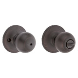 Kwikset 300P 11P CP Privacy Lockset, Venetian Bronze, ADA Compliant, Reversible Hand