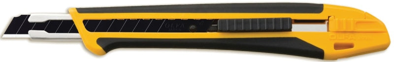 OLFA 1075449 Utility Knife, 9 mm W Blade, Stainless Steel Blade, Cushion-Grip Handle