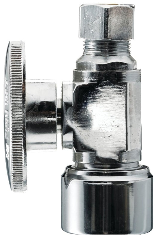 Plumb Pak PP2068POLF Stop Valve, 5/8 x 3/8 in Connection, Compression, Brass Body
