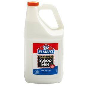Elmers E340 School Glue, White, 1 gal Bottle